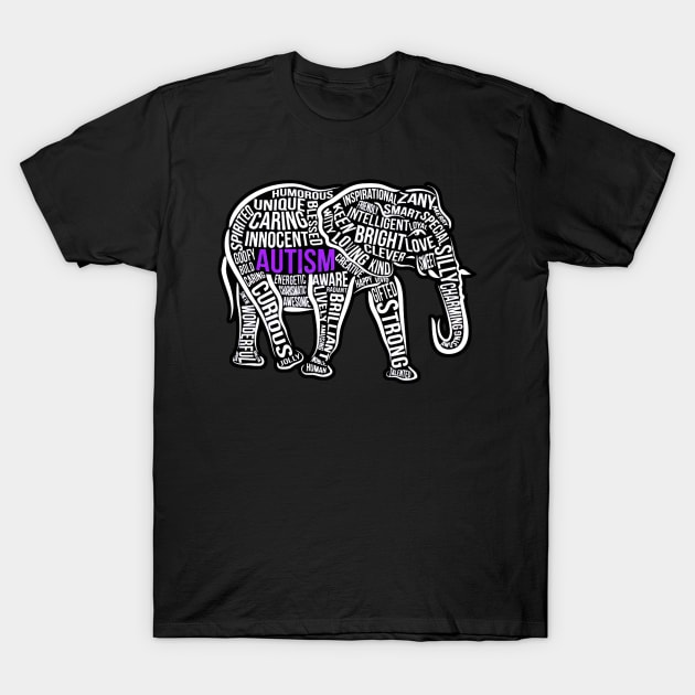 Autism Awareness Elephant Colorful T-Shirt by nhatvv